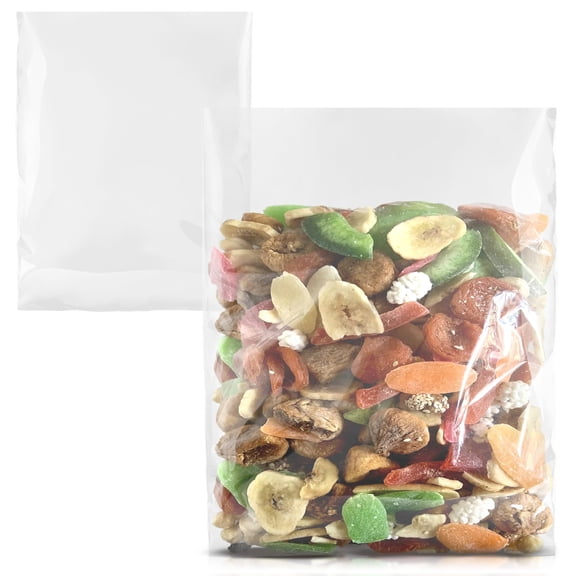 Pack of 500 Flat Poly Bags, Clear 12 x 16. Ultra Thick Open Top Bags 12x16. Thickness 6 mil. Plastic Bags for Storing and Transporting. Ideal for Industrial, Food Service and Health Needs.