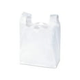 thumbnail image 1 of White T-Shirt Plastic Bags, High Density HDPE Carry-Out, 500 Count, 15 x 7 x 26 in, 1 of 7