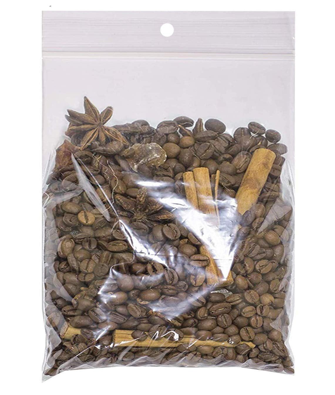 Pack of 500 Zipper Bags with Hang Hole, 12 x 15. Heavy Duty Polyethylene Bags 12x15. Thickness 4 mil. Seal Top Closure Bags. Plastic Poly Storage Bags for Industrial, Food Service.