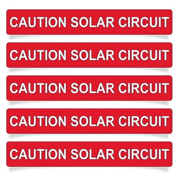 Pack of 56 | Caution Solar Circuit Stickers | Decals | Labels | PV Solar System | 2020 & 2017 Code | Photovoltaic Safety | Electrical Panel | Photovoltaic System | Solar PV Safety