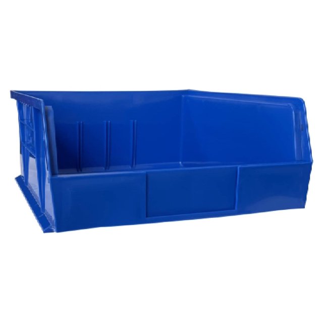 Pack of 6 Blue Plastic Storage Bin Hanging Stacking Containers, Plastic