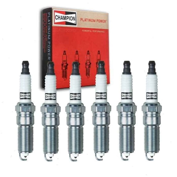 Pack of 6 Champion Platinum Spark Plug Replacement For Buick Cadillac Chevrolet Chevy Dodge Ford 95 96 97 98 99 00 01 02 03 04 05 06 07 08 09 10 11 12 13 14 15 16 17 18 19 20 21 22 3.6 4.2 2.5 2.7