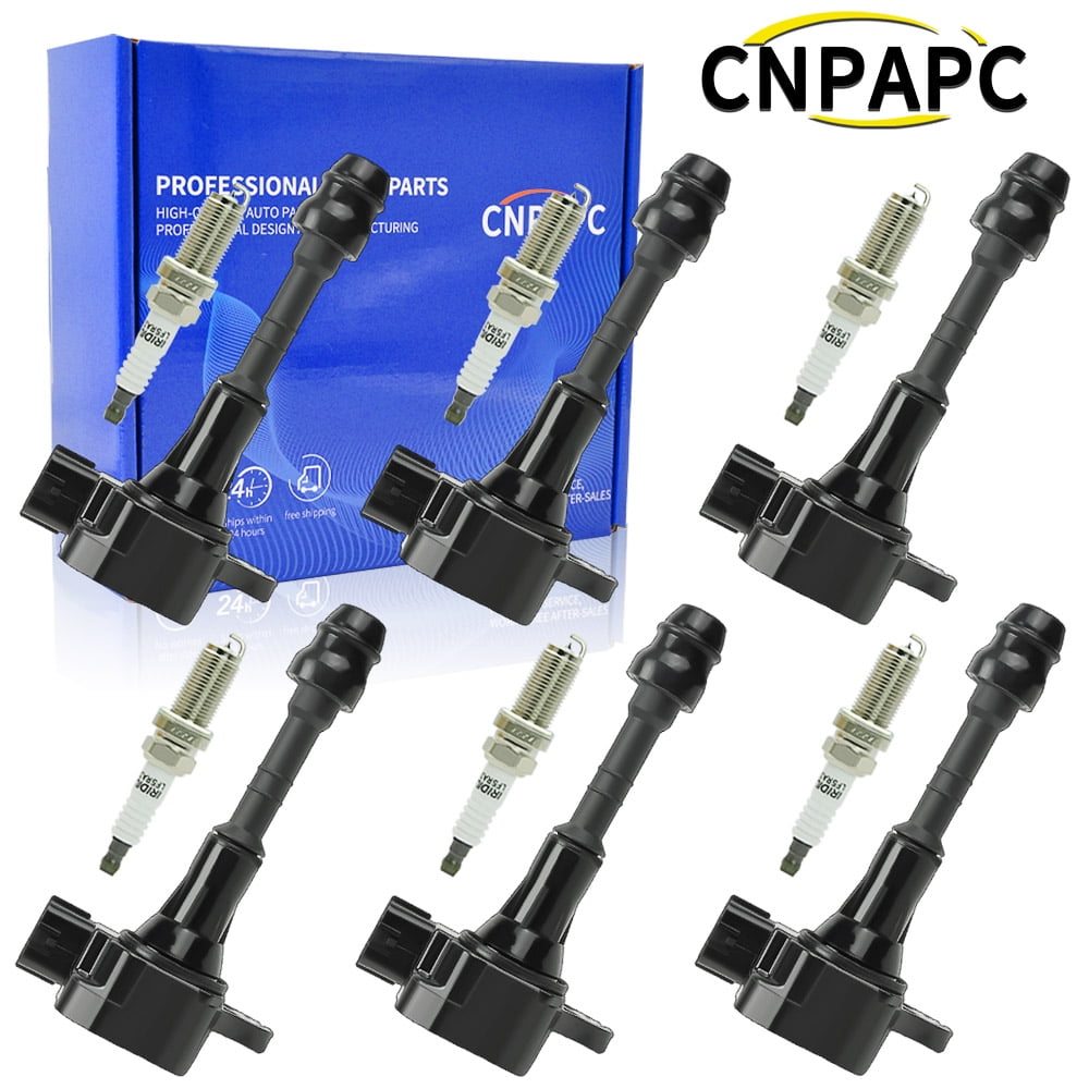 Pack of 6 Ignition Coils UF349 & 6 Iridium Spark Plugs For Nissan Altima Frontier Murano Pathfinder Quest Xterra Infiniti I35 QX4 3.5L NV1500 NV2500 NV3500 Suzuki Equator 4.0L 224338J115 224338J11C