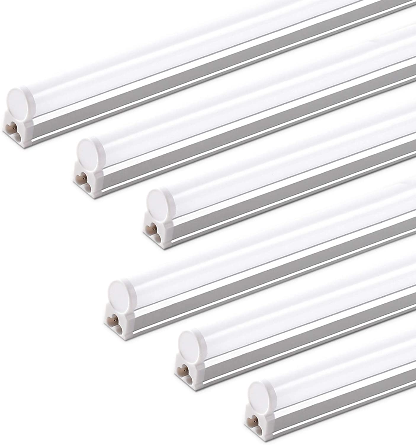 (Pack of 6) LED T5 Shop Light 3FT, 6500K (Super Bright White), Utility