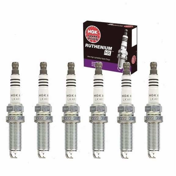 Pack of 6 NGK Ruthenium HX Spark Plug Replacement For Ford Cadillac E350 E450 F150 F250 F350 F450 F550 CT4 Mustang ATS CTS XTS 5.0 5.2 3.6 6.8 7.3 V8 V6 14 15 16 17 18 19 20 21 22 23 24 25