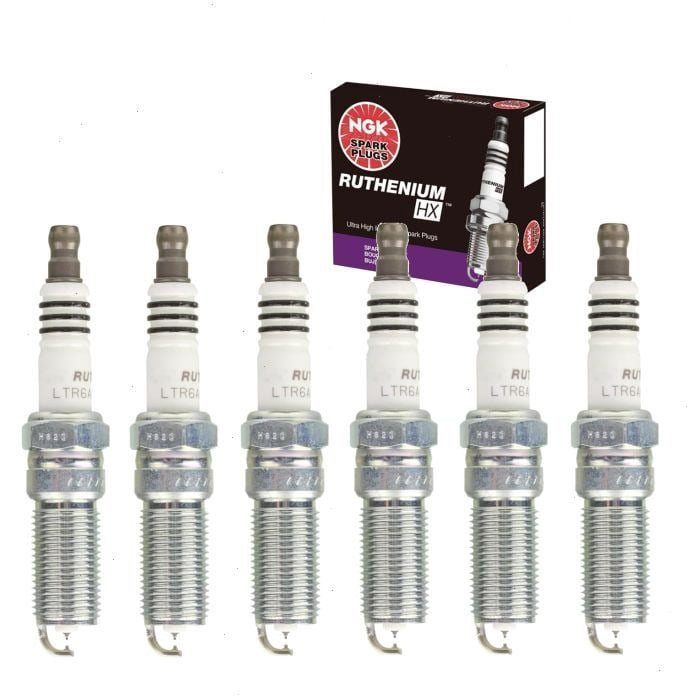 Pack of 6 NGK Ruthenium HX Spark Plug Replacement For Pontiac Suzuki Saturn Saab GMC Chevrolet Chevy Cadillac Buick 2.8 3.0 3.2 3.6 V6 07 08 09 10 11 12 13 14 15 16 17 18 19 20 21 22 23 24