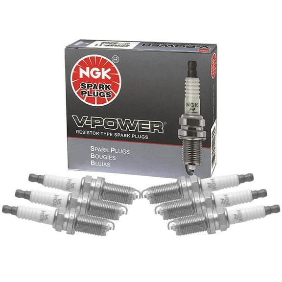 Pack of 6 NGK V-Power Copper Spark Plug OEM Replacement For Ford Mazda Mercury Land Rover Chevrolet GMC Isuzu Pontiac Buick Oldsmobile Lincoln 4.0 4.2 3.9 2.0 2.4 2.2 3.8 1.9 5.0 L4 V6 V8 V10
