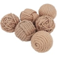 thumbnail image 1 of Pack of 6 Orbs Decorative Balls 2.8" Assorted Jute Rope Spheres Orbs Rustic Decorative Balls for Centerpiece Bowl Fillers Farmehouse, Vase Tray Filler, Home Tabletop Décor, Housewarming Gift (Brown), 1 of 4