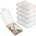 thumbnail image 1 of Pack of 6 Plastic Small Fishing Tackle Box Organizer with 4 Compartments, Clear Mini Fishing Tackle Storage Boxes with Dividers, Transparent Fish Pocket Tackle Storage Box Lure Box, 1 of 9