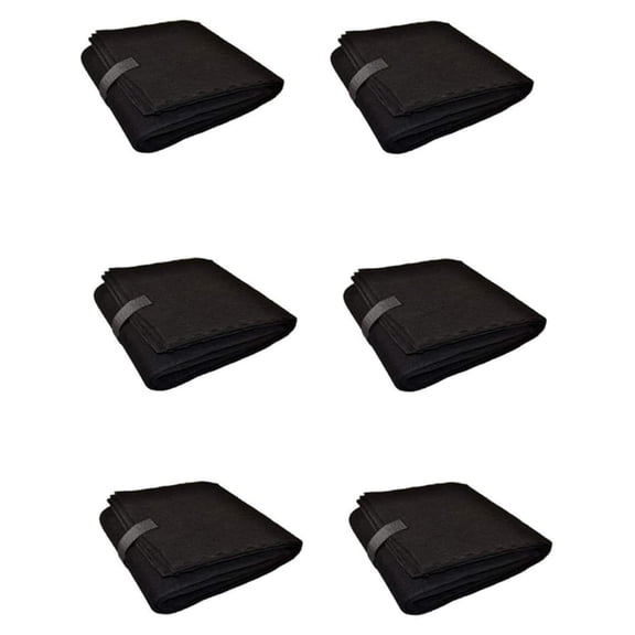 Pack of 6, Premium Cut-to-Fit Activated Carbon Pre-Filter Pad for & Filtered Air for Indoor and Home Charcoal Air Filter Sheet 16" x " Black