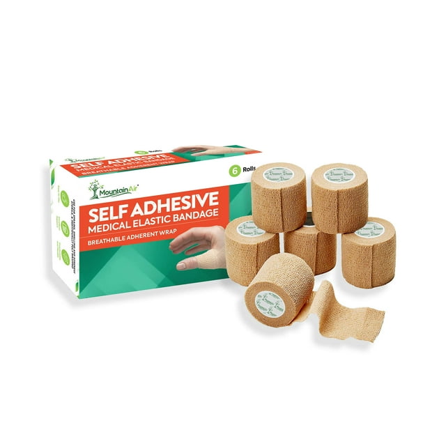 Pack of 6 Rolls Self Adhering Bandage Wrap Cohesive Bandage Sport