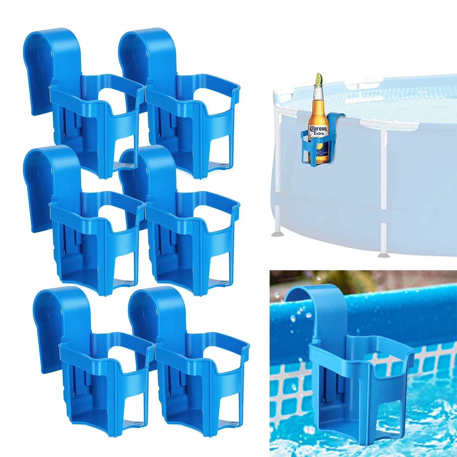 Pack of 6 pool side drink holders, pool cup holder, hot tub drink