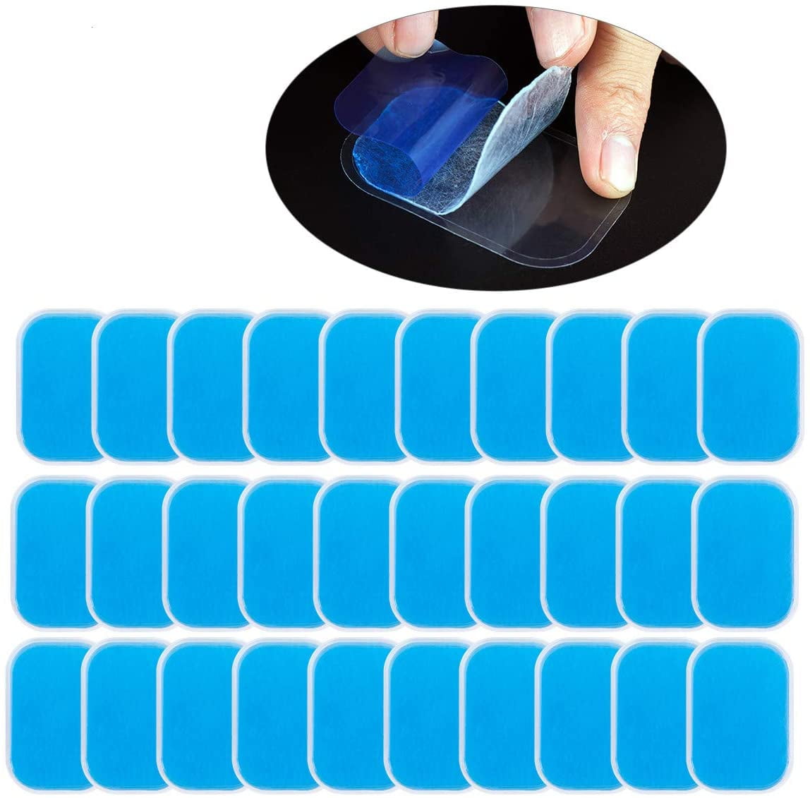 Pack of 60 EMS Gel Pad, Gels Pad for EMS Trainer Abdominal Trainer Electric Muscle Stimulation, Abs Trainer Replacement Gel Sheet Replacement Pad, EMS Gel Pad Trainer Replacement