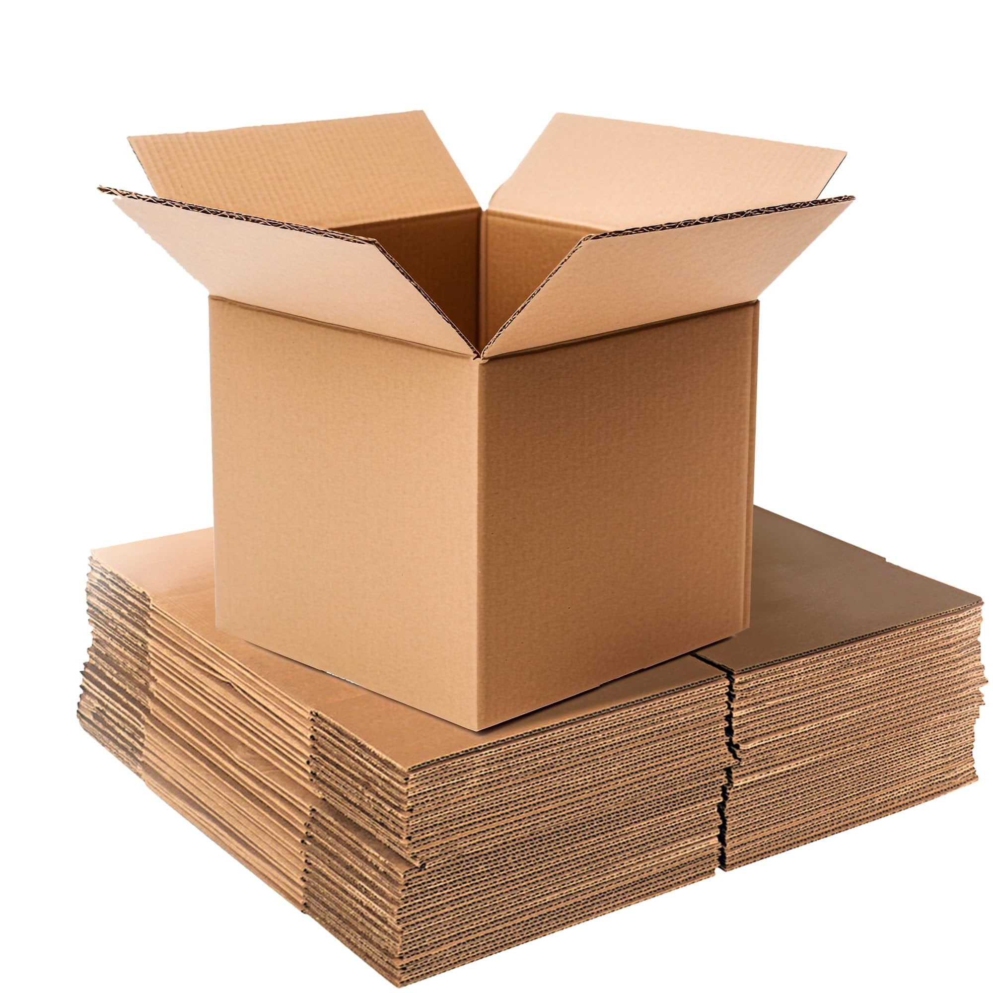 Pack of 75 Brown Corrugated Shipping Boxes 7x7x7 Cardboard Moving Boxes 7 x 7 x 7 Carton Boxes for Mailing Storage Packaging for Clothes Household Items Books Packing Supplies Wholesale Bulk