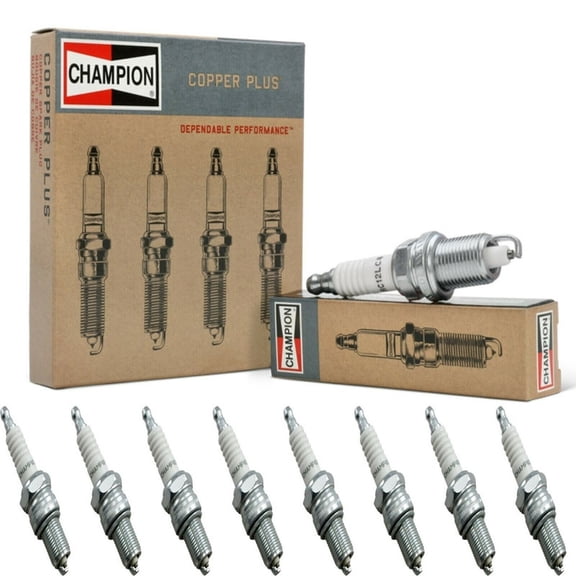 Pack of 8 Champion Copper Plus Spark Plug Replacement For Toyota Scion Chrysler Dodge Jeep Saturn Mitsubishi BMW Durango Ram 1500 Commander Grand Cherokee Raider Echo 4Runner 850Ci Pickup 1988-2020