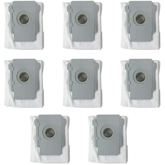 Pack of 8 Disposable Bags Replacement Dust Bags for iRobot Roomba i7 i7 + / i7 Plus E5 E6 E7 S9 S9 + Robot Self-Cleaning Base,Dirt Disposal Bags Accessory Kit