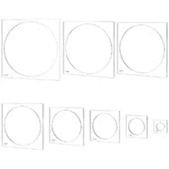 Pack of 8 Router Templates Circle Inlay Templates Acrylic Router Jig Template Clear Drawing Scale Rulers Decorative Template Measuring Tool Set for Woodworking Sewing Craft Making diy