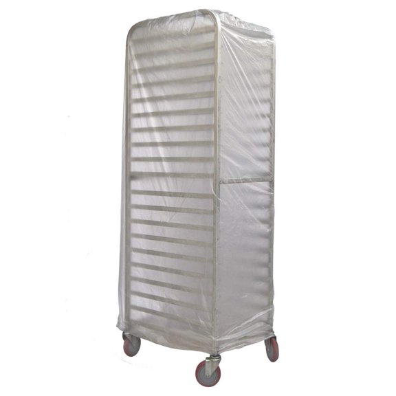 Pack of 800 Disposable Bun Pan Covers with Twist Tie 27 x 37. Bread Rack Covers 27x37. Thickness 0.50 mil. Polyethylene Bun Pan Rack Covers for Bakeries, Delis and Restaurants.