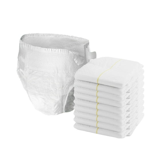 Pack of 96 Adult Diaper Briefs. Medium Size 32 44. Disposable Incontinent Briefs. Adult Incontinence Care for Men, Women. Unisex Sanitary Hygiene. Light Absorbency. Tab Closure, Elastic Gathers.