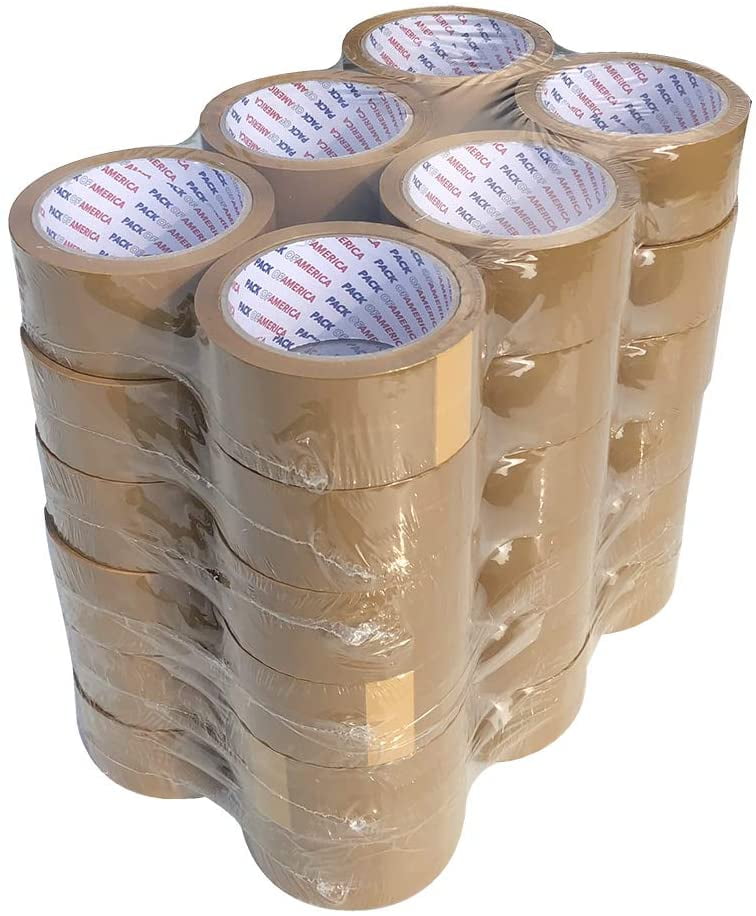 Pack of America Packing Tape, 36 Rolls 55 Yards 1.88" Width (2 Mils), Ultra Strong Refill for Packaging Shipping Mailing, Industrial Heavy Duty Moving Supplies, Storage Carton Box Sealing Tape, Clear