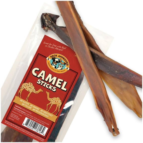 Pack Approved Camel Hide Dog Chews for Aggressive Chewers, 0.679 lb (Pack of 3)