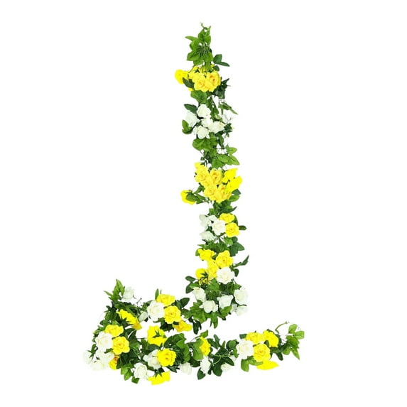 Pack Artificial Flower Garlands Fake Rose Vines Silk Flowers Hanging Rose Ivy For Wedding Arch Party Home Garden Wall Decor