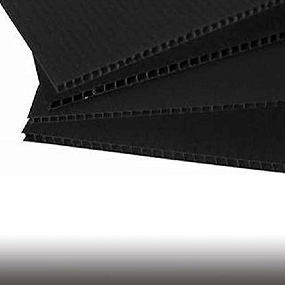 Pack) Black Corrugated Plastic Sheet 24" X 36" Horizontal
