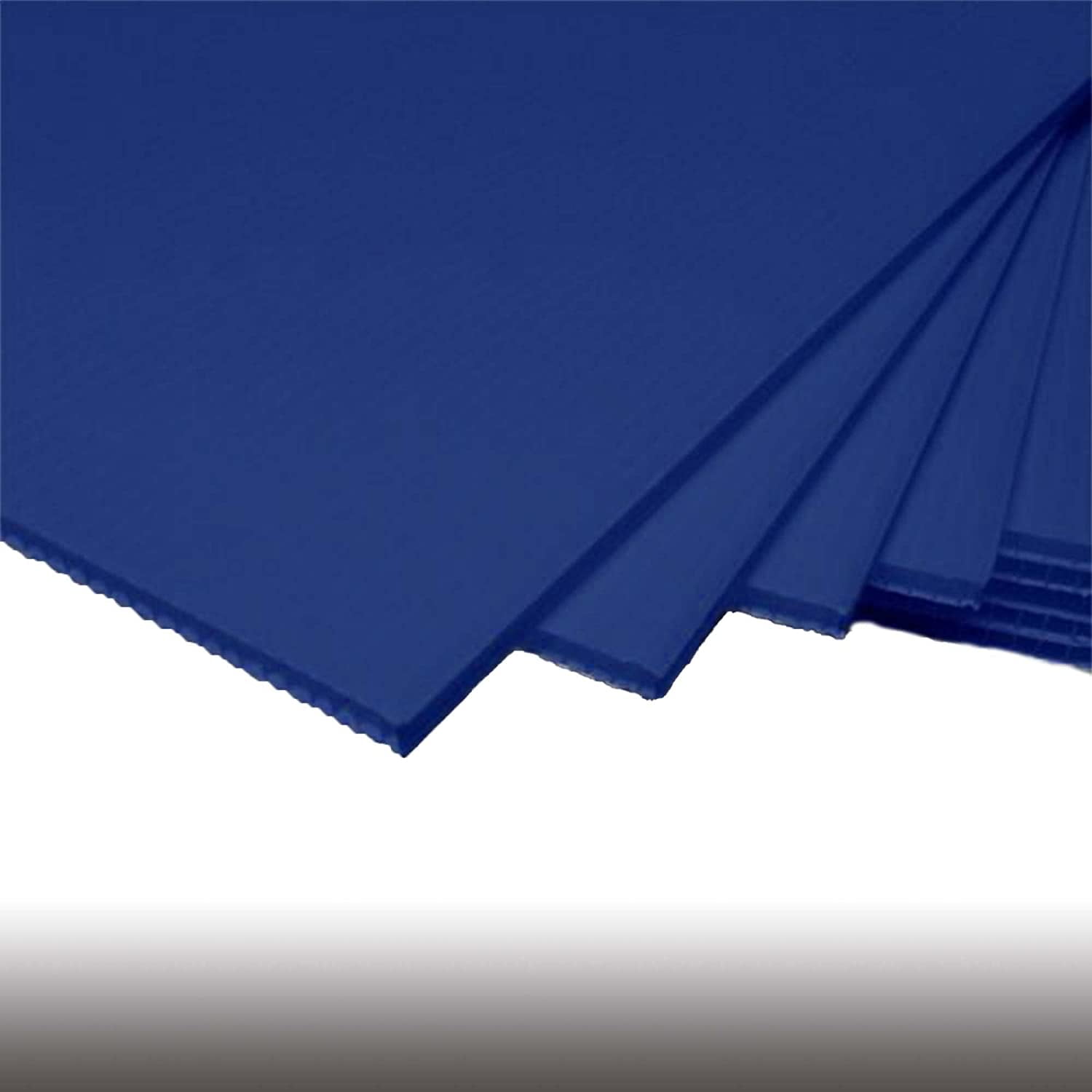 Pack) Blue Corrugated Plastic Sheet 24" X 36" Horizontal