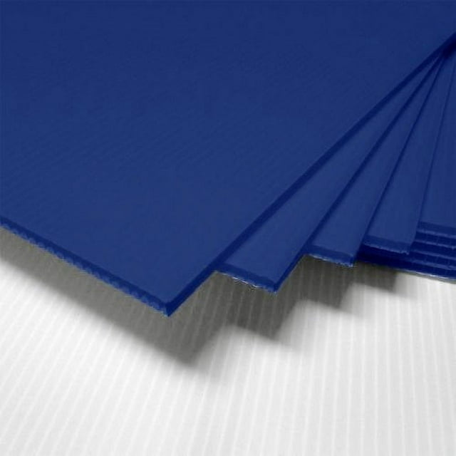 Pack) Blue Corrugated Plastic Sheet 24" X 36" Horizontal