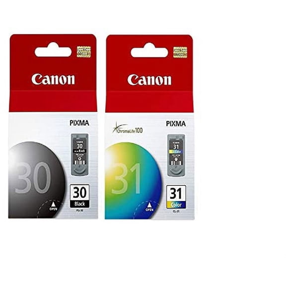 Pack Canon PG-30 Black and CL-31 Color Printer Ink Cartridges PG30 CL31 for Canon Pixma iP1800...
