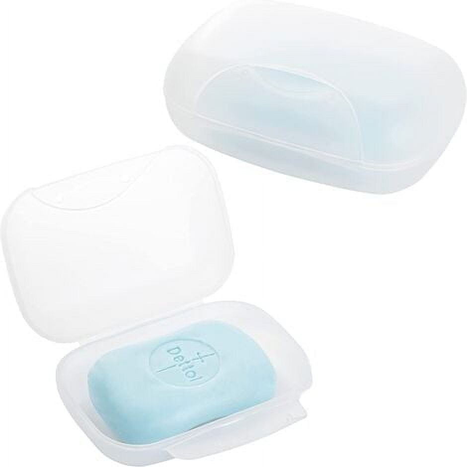 Pack Clear Travel Soap Dish Container Box Leak Proof Shower Bathroom