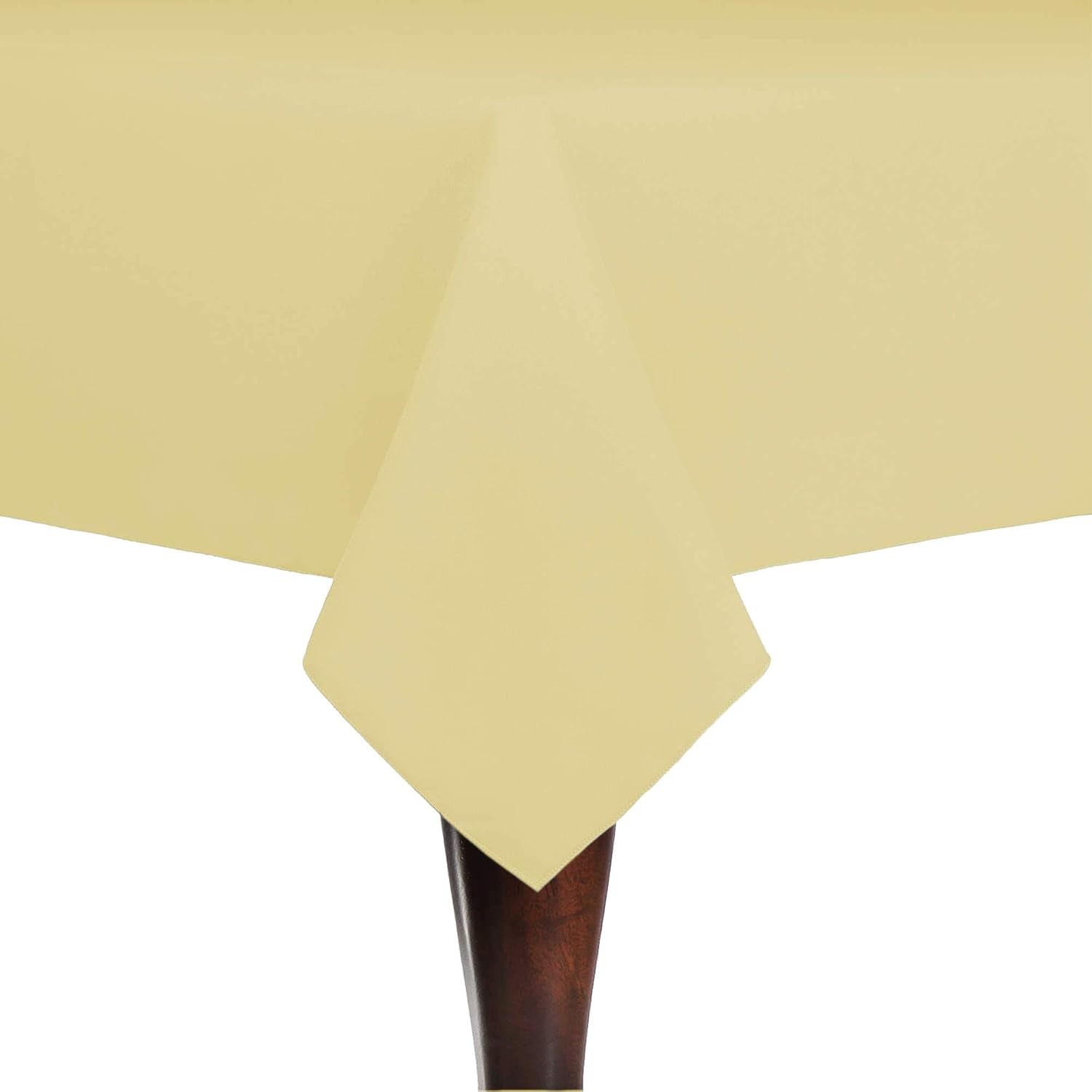 Pack- Cotton-Feel 72 x 72-Inch Square Fine Dining Tablecloth, Cornsilk ...