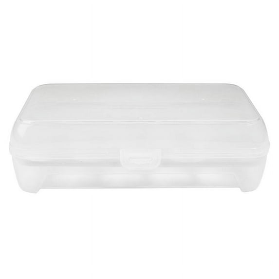 Pack Covered Holders For Refrigerator Clear Deviled Tray Storage Box Dispenser Stackable Plastic Containers(15 Eggs).