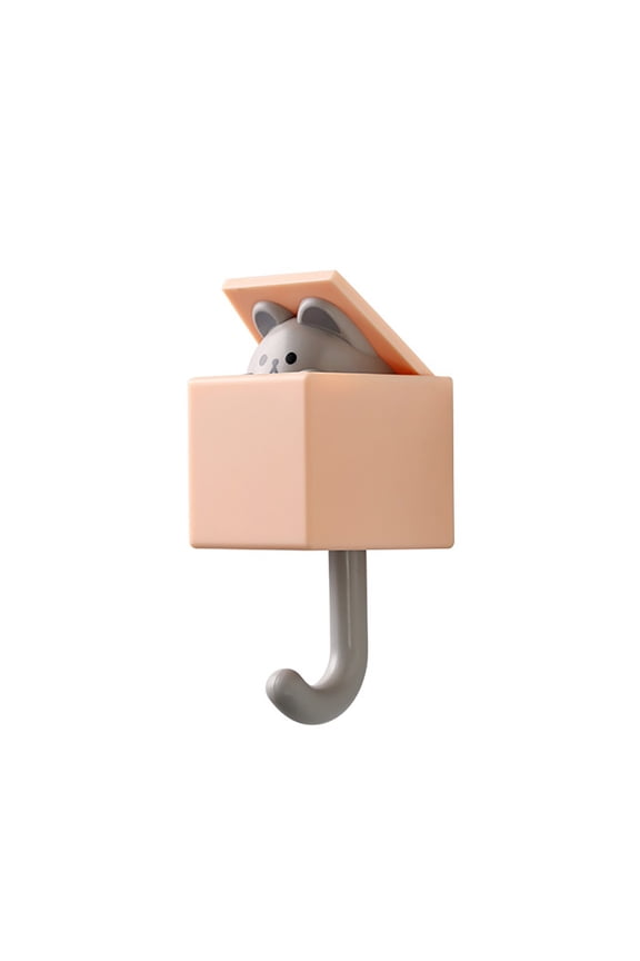 Pack Creative Squirrel Wall Hook Keychain Children's Cute Coat Wall Hook Hanging Bathroom Towel Hook Wall Mounted Hat Key Hook Decorative Wall Small Key