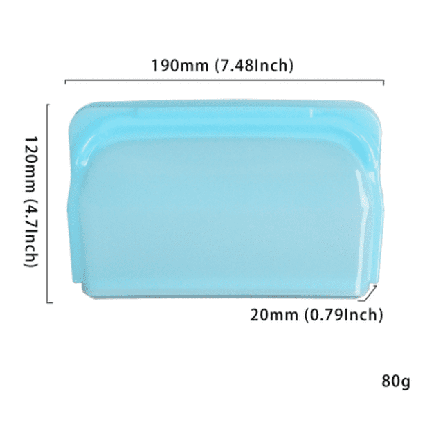 Pack Dishwasher Safe Reusable Bags Silicone, Leakproof Reusable Freezer