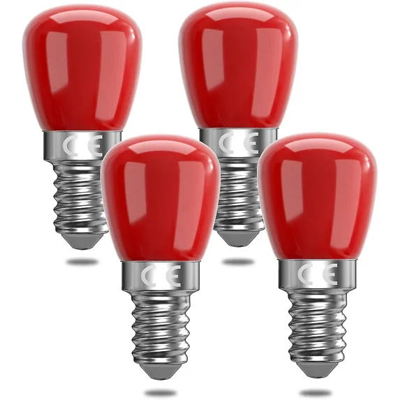 Pack E14 Red Led Light Bulbs 3w E14, Decorative Red E14 Led Bulbs, 25w Replacement, Suitable For Ambient Lighting, Halloween, Christmas energy Class