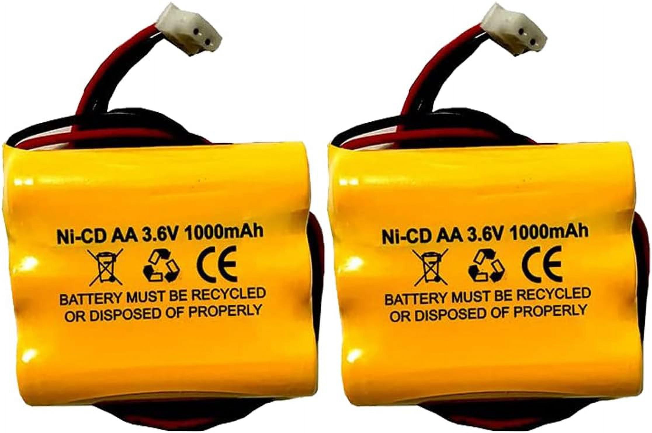Pack) Exit Sign Emergency Light Nicad Battery Replacement 3.6V 1000Mah