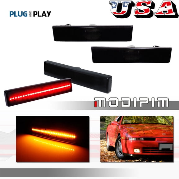 Pack Front Rear Left Right Side Marker Lights For 1986-92 for Toyota Supra MK3 A70