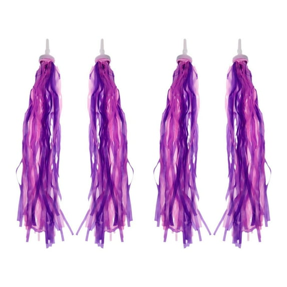 Pack Handlebar Streamers - Handle Bar Tassels Decoration - Easy Attachment to Cycle's Handlebars for Kids Girls Bike