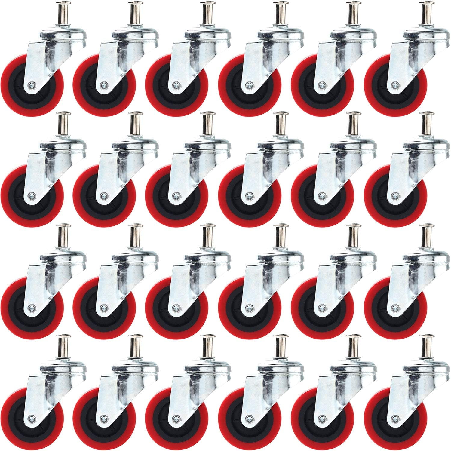 Big Red 2.5 In. Caster Wheels Set Of 6, Heavy Duty 360 Swivel Stem Casters Of Garage Mechanics Chair Or Creeper Atr6551 6pb - View #11