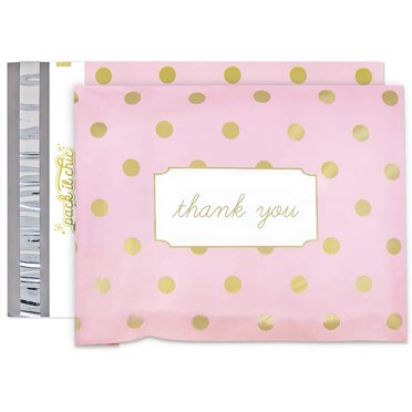 ValueMailers Pink Poly Mailers Shipping Bags – 50 Each 9x12 & 10x13 – 100 Total Pieces – 2.5 Mil