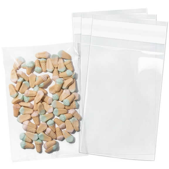 Pack It Chic - 6” X 9” (200 Pack) Crystal Clear Resealable Cello Plastic Bags - Self Seal