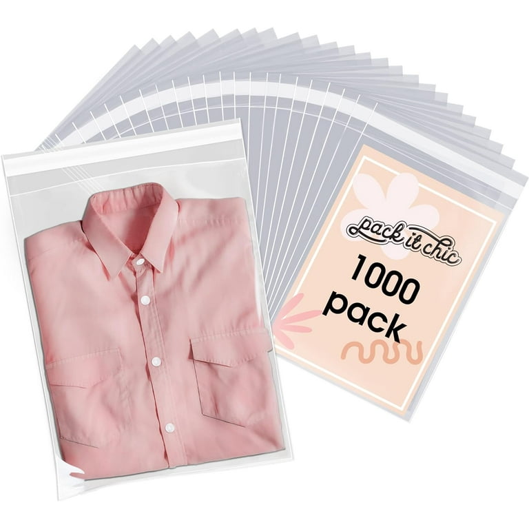 Pack It Chic - 9” X 12” (1000 Pack) Resealable Cello Bags for Prints,  Documents, Baked Goods 
