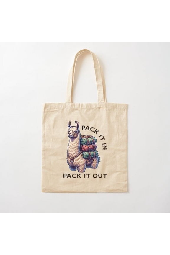 Pack It In Pack It Out Canvas Tote Bags, Reusable Shopping Bag