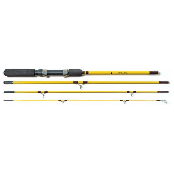 Pack-It Spin-Fly Rod 4Pc 7'6, Glass - PK601-7'6 | Travel Fishing Rod | Durable Composite Blank | Bronze Reel Seat | Includes Travel Case Multi One Size