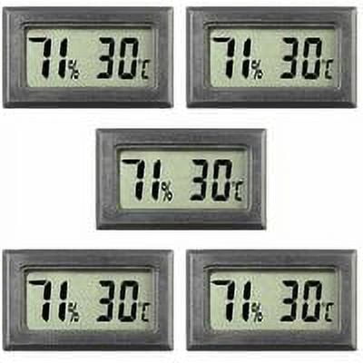 Pack Mini Digital Temperature Humidity Thermometer, Thermometer, Digital Hygrometer, Indoor Temperature and Humidity Meter, Black