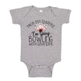 thumbnail image 1 of Pack My Diapers I'm Going Bowling With Grandpa Baby Bodysuit One Piece NB Athletic Heather, 1 of 3