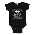 thumbnail image 1 of Pack My Diapers I'm Going Bowling With Uncle Baby Bodysuit One Piece 24 mo Black, 1 of 3