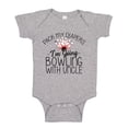 thumbnail image 1 of Pack My Diapers I'm Going Bowling With Uncle Baby Bodysuit One Piece NB Athletic Heather, 1 of 3