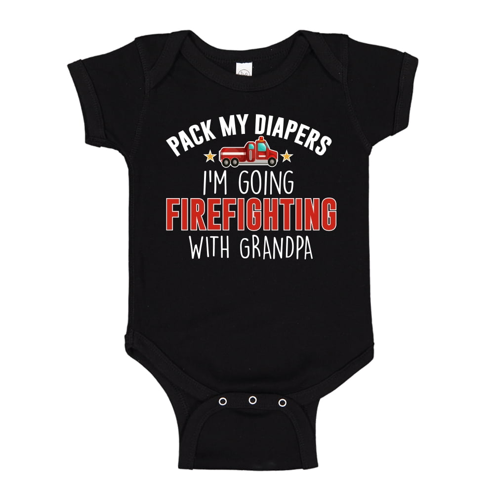 Pack My Diapers I'm Going Hunting With Grandpa Baby Onesie - Funny Hunting Themed Infant Clothing